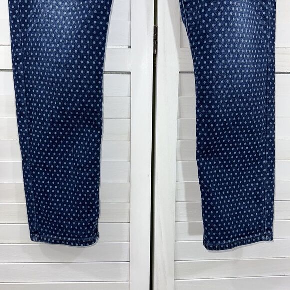Lucky Brand Jeans Size 10 Lolita Mid Rise Blue Polka Dot Slim Leg - Picture 6 of 15